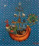 Arche de Noe by Ljubomir Milinkov, Oil on Board, offered Dec 2025