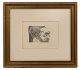 Leonard Baskin, Self-Portrait, Drypoint Etching