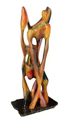 Clement Lemieux, L'Ange De L'Amour, Wood Sculpture
