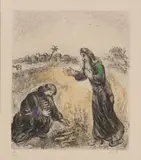 Marc Chagall, Elijah and the Widow, Lithograph