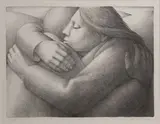 George Tooker, The Embrace II, Lithograph