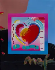 Heart on Blends by Peter Max, Mixed Media on Paper, offered Mar 2026