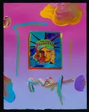 Peter Max, Liberty Head, Mixed Media on Paper