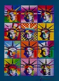 Peter Max, Liberty and Justice For All, Mixed Media on Paper