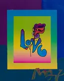 Peter Max, Love on Blends, Mixed Media on Paper