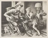 The Music Lesson by Thomas Hart Benton, Lithograph, offered Apr 2026