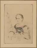 Edgar Degas, Mlle Nathalie Wolkonska, Etching