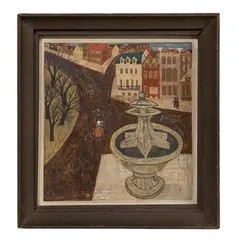 Ellen Lanyon, Untitled, Oil on Panel