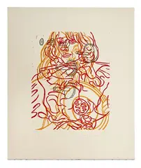 David Salle, Untitled (for Film Forum), Linocut