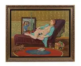 Woman on Chaise by G. T. Tisori, Oil on Canvas, offered Jun 2026