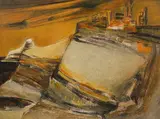 Mary Gehr, Lindos Like a Trumpet Calls, Oil on Canvas