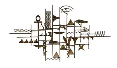 William Bowie, Gilt Metal Wall, Sculpture