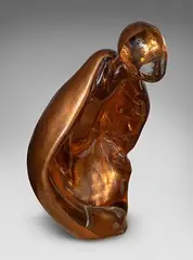 Standing Nude by Martin Black, Glass and Copper Leaf Sculpture, offered Jul 2026