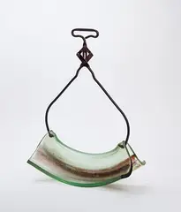 Mary Shaffer, Folded, Glass on Tongs Sculpture