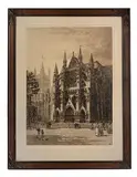 Axel Haig, North Porch of Westminster Abbey, Etching