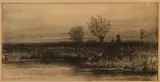 Twilight on the Marshes by Albion Harris Bicknell, Monotype, offered Aug 2026