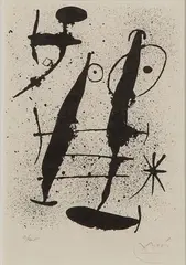 Joan Miró, Dans la Riviere Basse, Lithograph