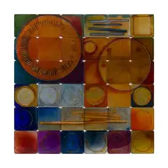 Carrie McGee, Shadow Cycle, Mixed Media on Board