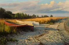 Peter Hagen, Late Afternoon, Vineyard Haven, Oil on Canvas