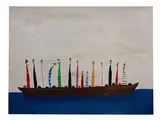 Felipe Gimenez, Not All Were Sure About Leaving, Acrylic on Canvas