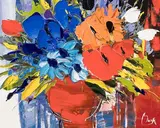 Louis Magre, The Joyous Flowers, Oil on Canvas
