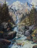 Larry Dyke, Majestic Cascade, Lithograph