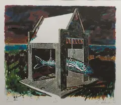 Tom Nakashima, Fish, Lithograph