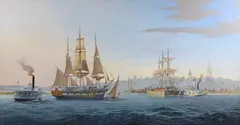 Early Morning Nantucket Harbor, 1842 by Ben Neill, 1842, Acrylic Mural Painting, offered Aug 2026