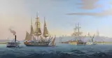 Early Morning Nantucket Harbor, 1842 by Ben Neill, 1842, Acrylic Mural Painting, offered Aug 2026