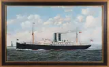 Antonio Jacobsen, Portrait of the Steam-Sailer Merida in New York Harbor