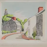 Union Street by Scarce Doris and Richard Beer, Watercolor, offered Aug 2026