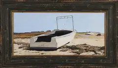 John Austin, Scallop Boat, Tempera on Artist Board