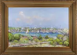 Jan Pawlowski, View of the Town of Nantucket from Monomoy
