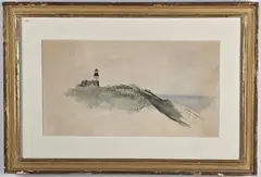 Jane Brewster Reid, Sankaty Head Lighthouse, Watercolor on Paper