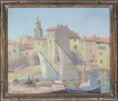 Henry Stephens Eddy, St. Tropez, Oil on Canvas