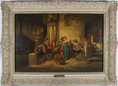 Alex Rauter, Spanish Inn, Oil on Canvas