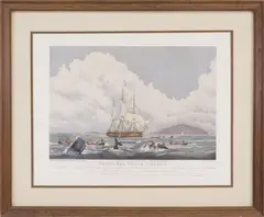 William Huggins, South Sea Whale Fishery, Lithograph