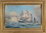 Warrior Off Dover by Leonard John Pearce, Oil on Canvas, offered Aug 2025