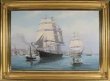 Portrait of the Clipper Ship Flying Fish by J. Franklin Wright, Oil on Canvas, offered Aug 2025