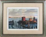 Gloucester Harbor by Cheslie D’Andrea, Oil on Board, offered Aug 2025