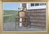 Tom Mielko, Nantucket Basket with Daisies, Tempera on Board