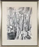 Masts by Ryah Ludins, Lithograph, offered Jul 2025