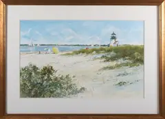 Ray Ellis, View of Brant Point in the Summer, Watercolor on Paper