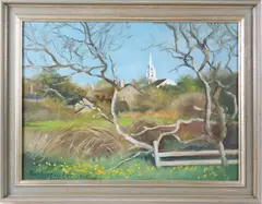 Nantucket Pastoral Scene by Paul Longnecker, circa 1984, Oil on Canvas, offered Jul 2025