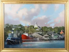 Nantucket Harbor View by Paul Longnecker, Oil on Canvas, offered Jul 2025