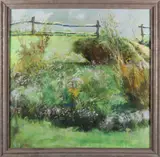Mary Sarg Murphy, September Garden, Oil on Canvas