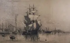 Lemuel D. Eldred, Antique Fairhaven, Massachusetts, Etching