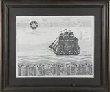 John F. Lochtefeld, Sailing on the High Seas, Etching
