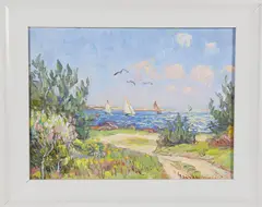 Sailing in Polpis Harbor by Jan Pawlowski, Oil on Canvas, offered Jul 2025