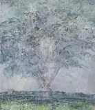 Isabelle Hollister Tuttle, Nantucket Skyline, Oil on Canvas